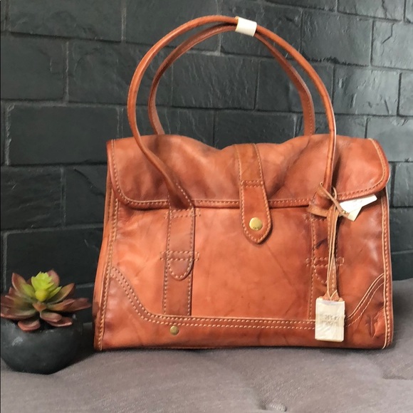 Frye Handbags - Frye Campus Satchel Saddle NWT